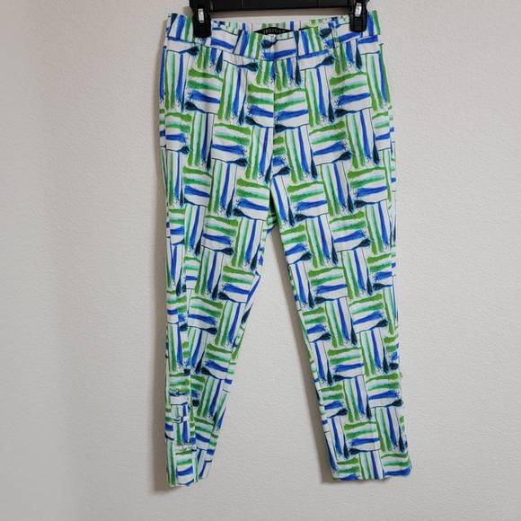 NEW INSIGHT multicolored lines pant in scattered lined - Picture 1 of 2